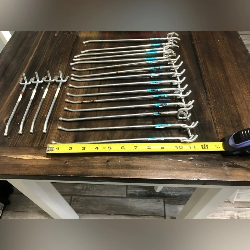 Metal pegs for peg board